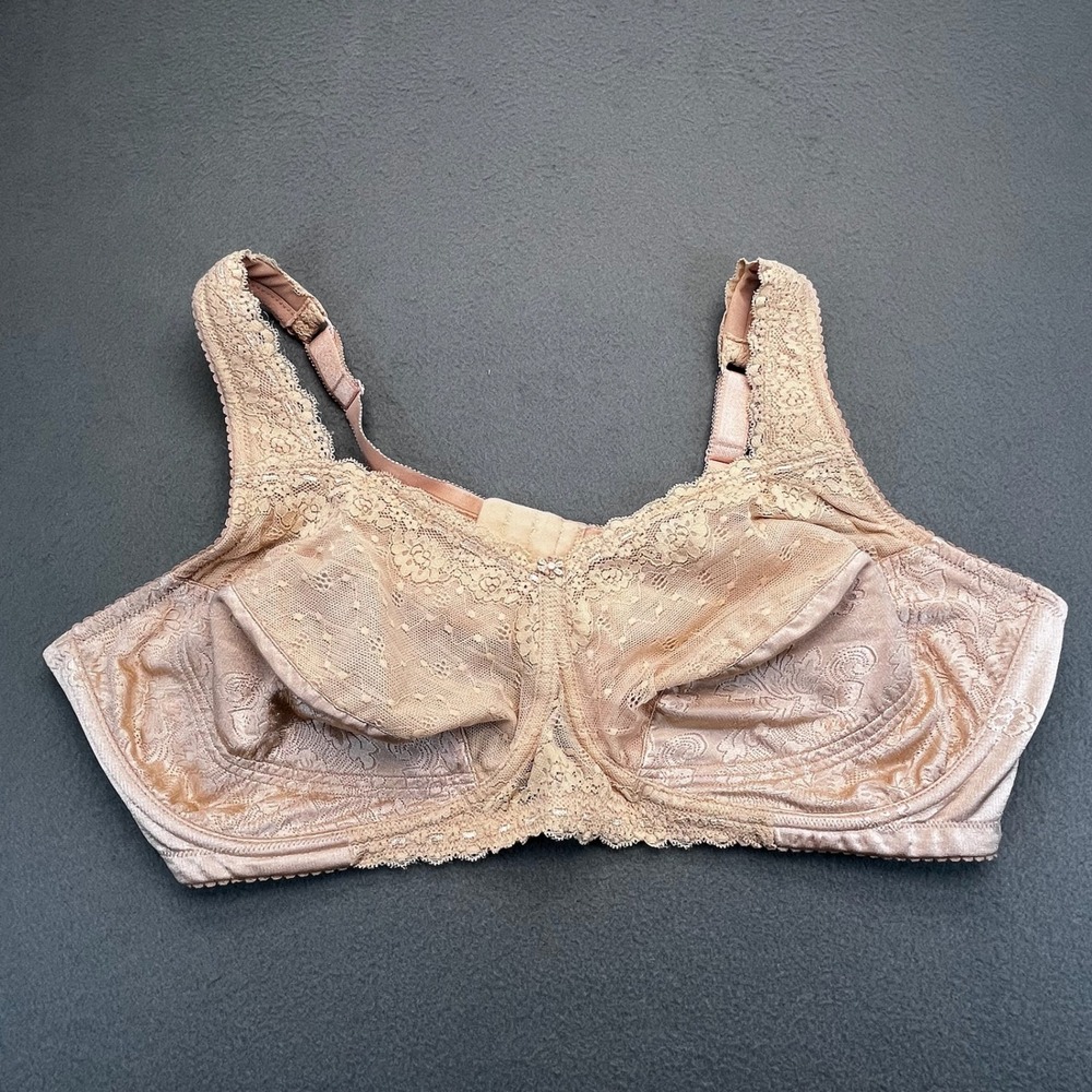 NWT Comfort‎ Choice Side Wire Bra Full Coverage Beige Lace Comfort Straps 40C